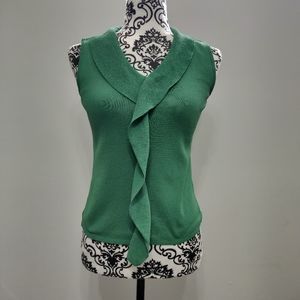 Forest Green Frill Blouse Casual Business Office